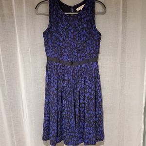 Loft Pleated Leopard Dress